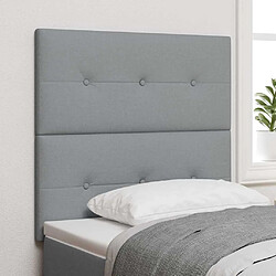 vidaXL Tête de lit réglable en hauteur Gris clair 90 cm tissu