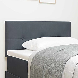 vidaXL Tête de lit Gris foncé 90 cm Velours