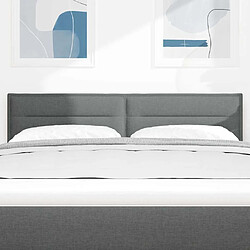 Avis vidaXL Tête de lit Gris foncé 160 cm tissu