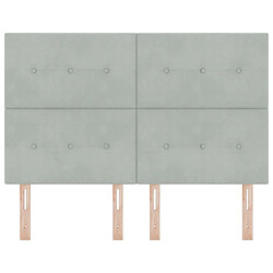 Acheter vidaXL Tête de lit Gris clair 160 cm Velours