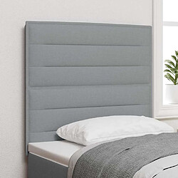 vidaXL Tête de lit LED avec bandes LED Gris clair 90 cm tissu