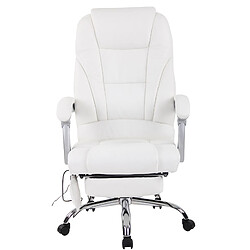 Avis Fauteuil de bureau massage cuir - Blanc
