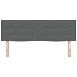 Acheter vidaXL Tête de lit Gris foncé 160 cm tissu