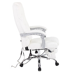 Acheter Fauteuil de bureau massage cuir - Blanc