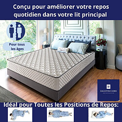 Avis DAGOSTINO HOME Matelas Mousse 90x190 Florida - Ferme - Réversible - Côté Été/hiver - H20 Cm