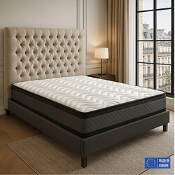 DAGOSTINO HOME Matelas Mousse 140x190 Montecarlo - Ferme - Réversible - Côté Été/hiver - H20 Cm