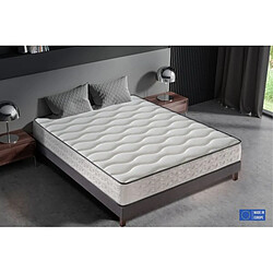 DAGOSTINO HOME Matelas Mousse 160x200 Firenza - Ferme - Réversible - Côté Été/hiver - H25 Cm