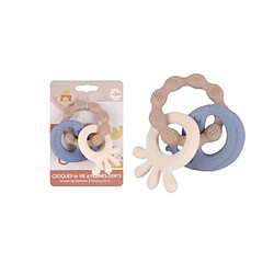 1001jouets Anneau de dentition en silicone bleu
