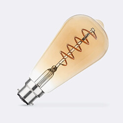 Ledkia Ampoule à filament LED B22 ST64 avec détecteur crépusculaire