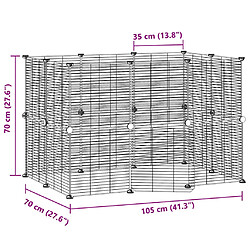 Cage animaux 20 panneaux Acier Noir - Helloshop26
