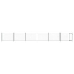 Helloshop26 Cage pour chien 12x2x1.5 m - Acier galvanisé gris