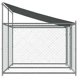 Cage pour chien 4x2x2m Acier Gris - Helloshop26