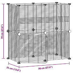 Helloshop26 Cage pour compagnie 12 panneaux - Noir