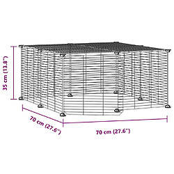 Cage animaux 12 panneaux Acier Noir - Helloshop26
