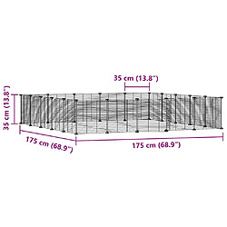 Cage animaux 20 panneaux Acier Noir - Helloshop26