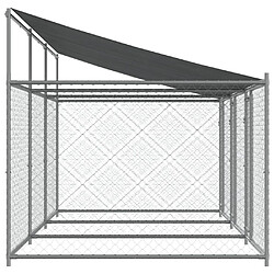 Cage pour chien 6x2x2m Acier Gris - Helloshop26