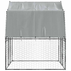 Cage pour chiens argentée Acier Galvanisé - Helloshop26