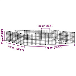 Helloshop26 Cage pour compagnie 20 panneaux - Noir