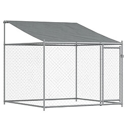 Acheter Helloshop26 Cage pour chien - Acier galvanisé avec toit et porte - Gris