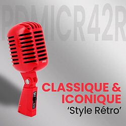 Pyle Rétro Cardioïde Clear - Rouge