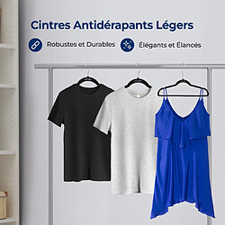 Acheter Serenelife Cintres velours antidérapants - Noir