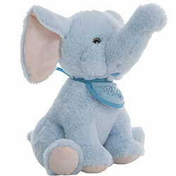 BigBuy Éléphant en Peluche Pupy Bleu 21 cm