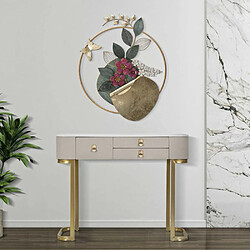 Mauro Ferretti Console en bois et métal Beauty 3 tiroirs.