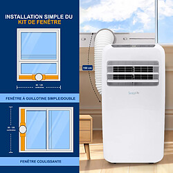 Acheter Climatiseur Portable - SereneLife - 9000 BTU - Blanc - télécommande