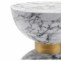 Dkd home decor Table d'appoint ronde - Blanc