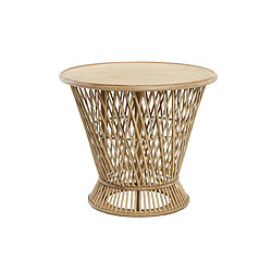 Dkd home decor Table d'appoint ronde - Marron clair