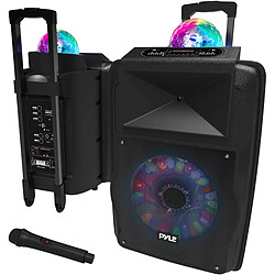 Pyle PSUFM1280B - Multicolore Enceinte Bluetooth portable - 700 W - entrée micro SD - port USB - 4 Ohms