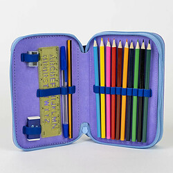 Pochette crayons Stitch Bleu 12,5 x 19,5 x 4,5 cm