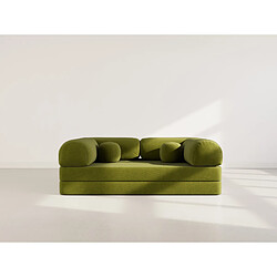 Lisa Design Nebula - Canapé 3 places convertible en velours texturé pas cher