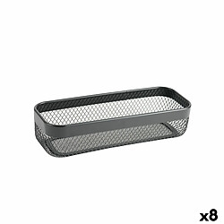 Panier Multi-usages Confortime Noir Métal 30,5 x 11,5 x 7 cm (8 Unités)