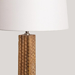 Avis Ledkia Lampadaire Bois Kyathi ILUZZIA Blanc