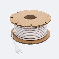 Ledkia Ruban LED Dimmable 220V WCOB Auto-redressement 260 LED/m BOBINE 50m 15W/m 1350lm/m SILICONE FLEX Largeur 10mm IP65 Coupe 5cm 2700K Blanc chaud