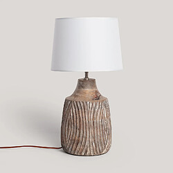 Ledkia Lampe à Poser Bois Tanmay ILUZZIA Blanc