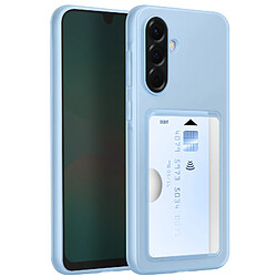 Samsung Coque avec Porte Carte pour Galaxy A56 Card Slot Souple Ultra Résistant Bleu clair pas cher