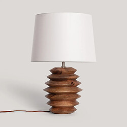 Ledkia Lampe à Poser Bois Vihaan ILUZZIA Blanc