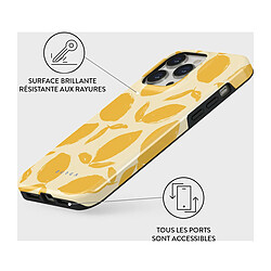 Burga Coque Complatible MagSafe pour iPhone 14 Pro Max Tough compatible Qi/Qi2 Jaune