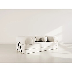 Lisa Design Nebula - Canapé 3 places convertible en velours texturé Nebula - Canapé 3 places convertible en velours texturé - Beige