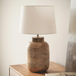 Ledkia Lampe à Poser Bois Akash ILUZZIA Blanc