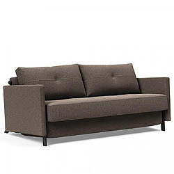 Inside 75 INNOVATION LIVING Canapé design CUBED 02 ARMS convertible lit 200x160 cm tissu Bouclé Taupe