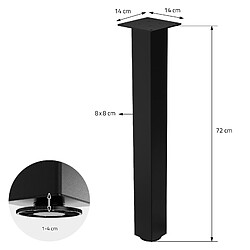 Ml-design lot de 4 pieds de table - Noir pas cher