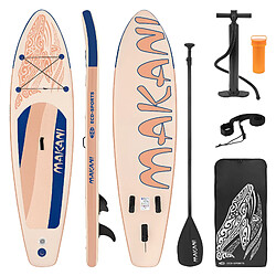 Ecd Germany Stand up paddle board gonflable Makani planche sac pompe pagaie abricot 320 cm
