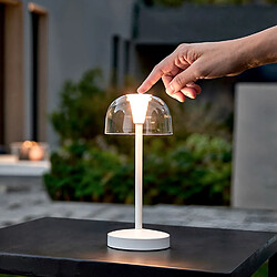 Ledkia Lampe à Poser LED Portable pour Extérieur Métal avec Batterie Rechargeable Lendora Blanc