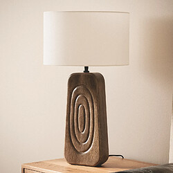 Ledkia Lampe à Poser Bois Ishana ILUZZIA Blanc