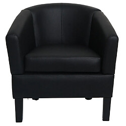 Mendler Fauteuil club lounge - Noir pas cher