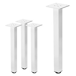 Ml-design lot de 4 pieds de table réglables - Blanc
