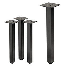 Ml-design lot de 4 pieds de table - Gris foncé